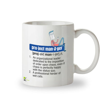 Kruzroyal Project Manager Funny Mug Definition Funny Office Tea Coffee 11OZ Mug Gift for Work Colleague, Boss